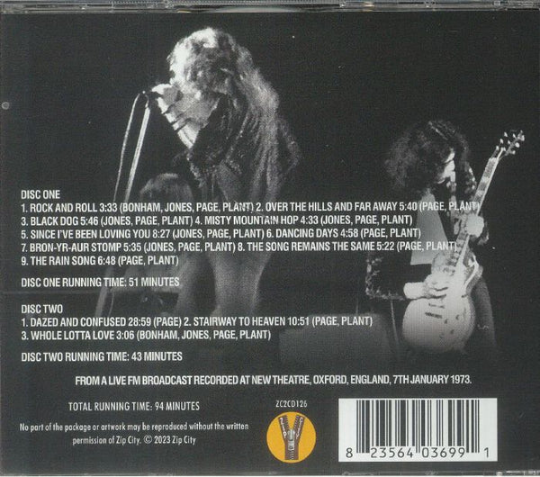 Led Zeppelin - Oxford Blues UK [2CD] Limited Compact Disc (import