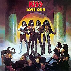 Kiss -Love Gun [LP] Limited Black Vinyl, Cardboard Gun Cut-Out