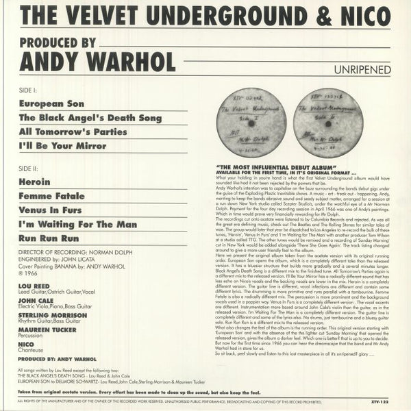 Velvet Underground & Nico, The - Unripened (Demos And Rare Tracks