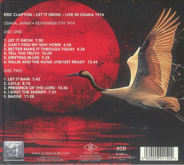 ERIC CLAPTON / ENDLESS「終わりなき旅」(6CD+写真集) Eric Clapton - Let It Grow- Live In Osaka 1974 [2CD] Limited