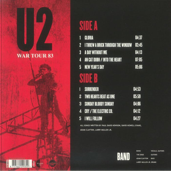 U2 - War Tour '83 [LP] Limited Splatter Colored Vinyl – Hot Tracks