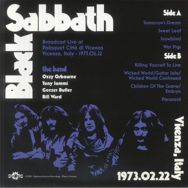 Black Sabbath - Vicenza Italy 1973 [LP] Limited Black Vinyl