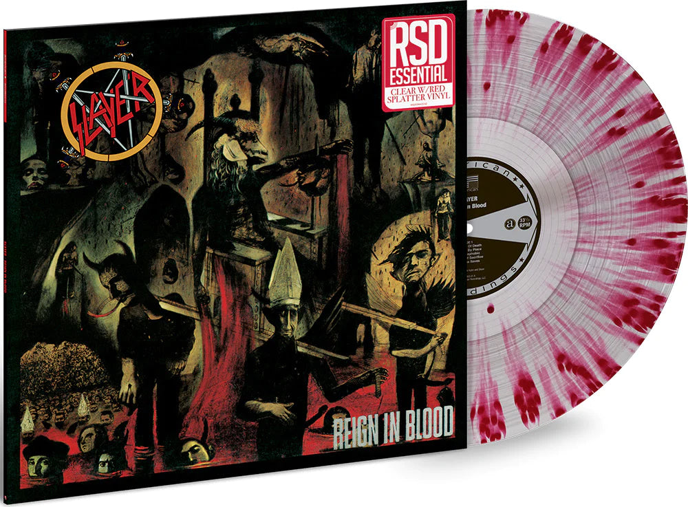 Slayer - Reign In Blood [LP] Limited Edition Clear With Red Splatter Colored Vinyl