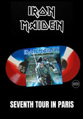 Iron Maiden - Seventh Tour In Paris [2LP] Limited Red, White &  Blue Stripe Colored Vinyl, Gatefold (import)