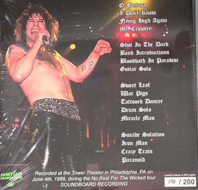 Ozzy Osbourne - No Rest For The City Of Brotherly Love [2LP