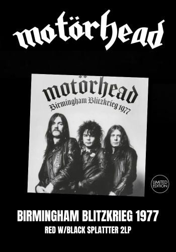 Motorhead - Birmingham Blitzkrieg 1977 [2LP] Limited Red W/ Black Splatter Colored Vinyl (import)
