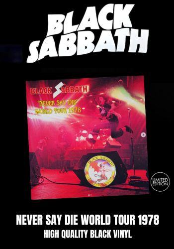 Black Sabbath - Never Say Die World Tour 1978 [2LP] Limited Black Vinyl (import)