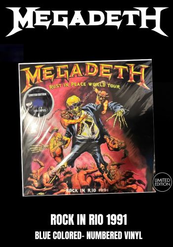 Megadeth - Rock In Rio 1991 [LP] Limited Blue Colored Vinyl, Numbered (import)