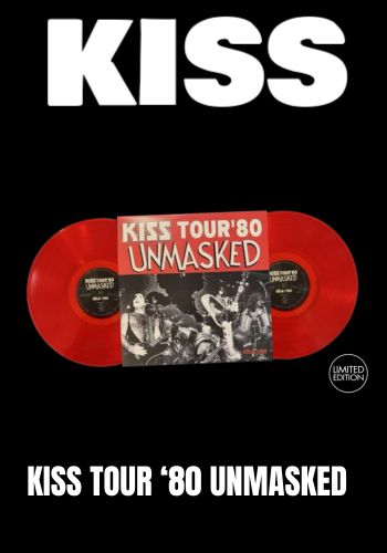 Kiss - Tour '80 Unmasked [2LP] Limited Red Colored Vinyl, Giant Poster