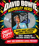 David Bowie - Wembley Hero [2LP] Limited & Numbered Grey Marbled Colored Vinyl, Poster (import)