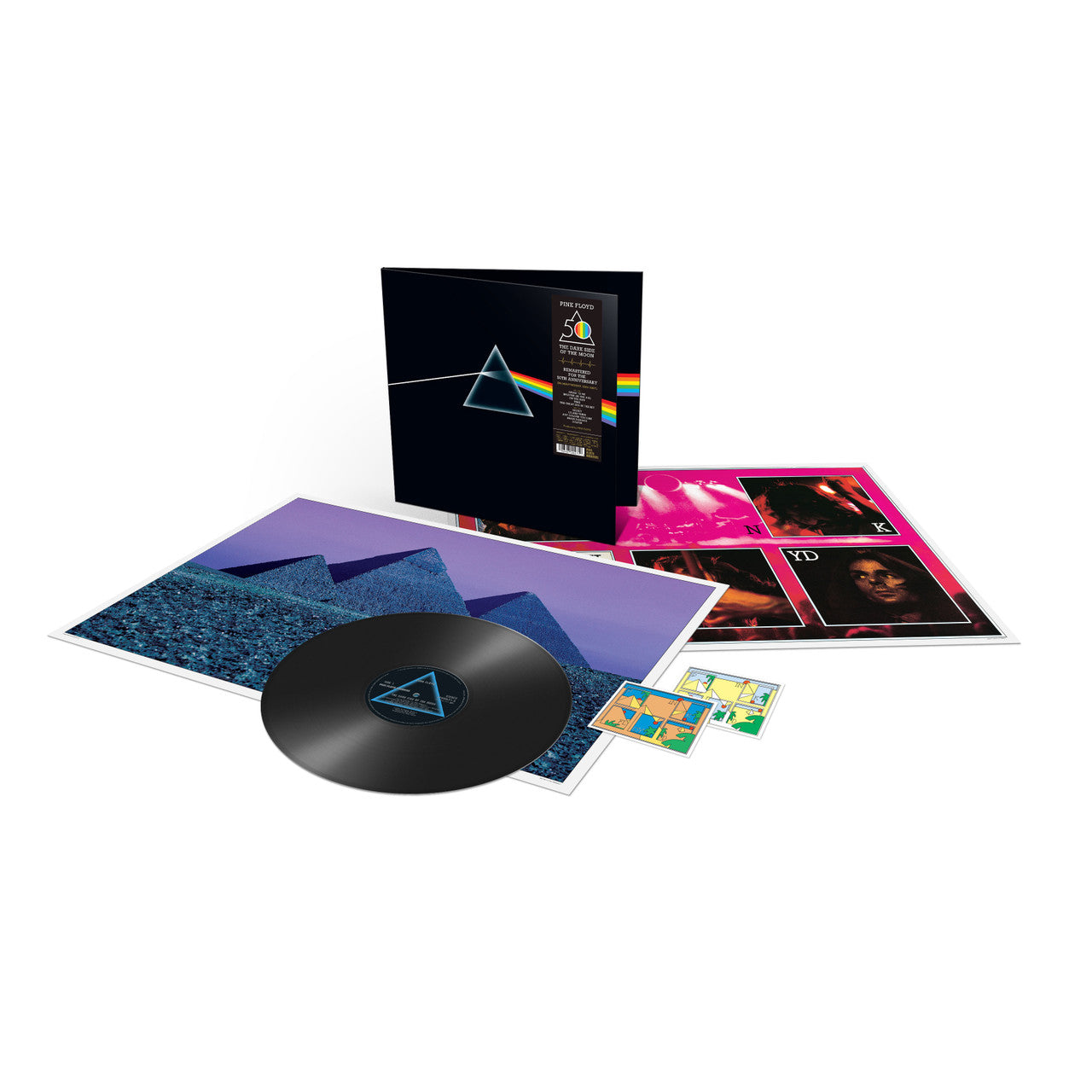 Pink Floyd - The Dark Side Of The Moon [LP] (180 Gram, 50th Anniversary remastered, gatefold jacket with posters & stickers)