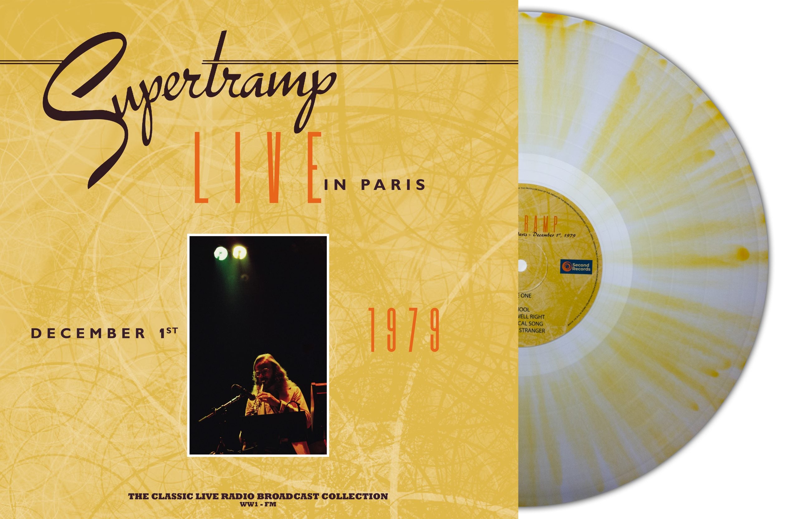Supertramp - Live In Paris 1979 [2LP] Limited Hand-Numbered 180gram Clear & Orange Splatter Colored Vinyl (import)