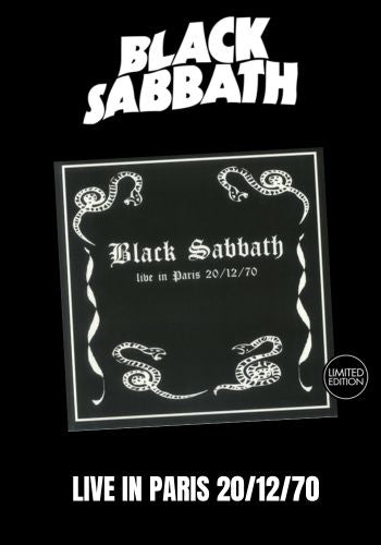 Black Sabbath - Live In Paris 20/12/70  [LP] Limited Black Vinyl  (import)