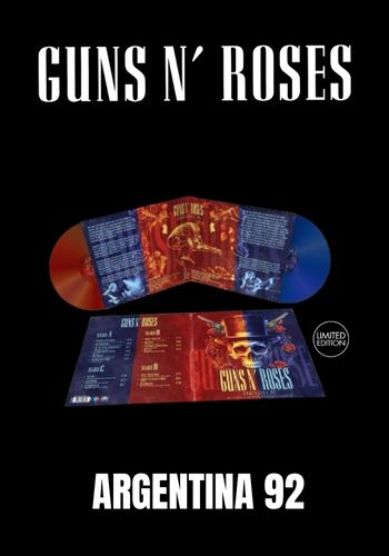 Guns N' Roses- Argentina 92 [2LP] Limited Red & Blue Colored Vinyl, Gatefold (import)