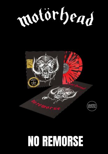 Motorhead - No Remorse [2LP] 50th Anniversary Red & Black Splatter Colored Vinyl, Poster