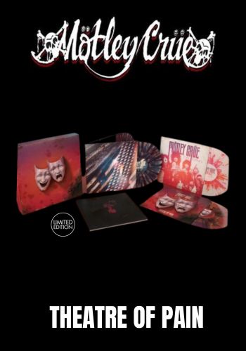 Motley Crue - Theatre Of Pain [4LP Box] 40th Aniversary Multicolor Splatter Vinyl, Hardcover Book