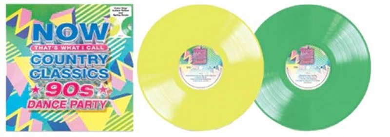 NOW That's What I Call Country Classics '90s Dance Party [2LP] Limited Lemon & Spring Green Colored Vinyl!