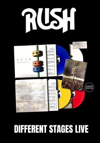 Rush - Different Stages Live [4LP Box Set] Limited Blue,White, Yellow & Red Colored Vinyl (import)