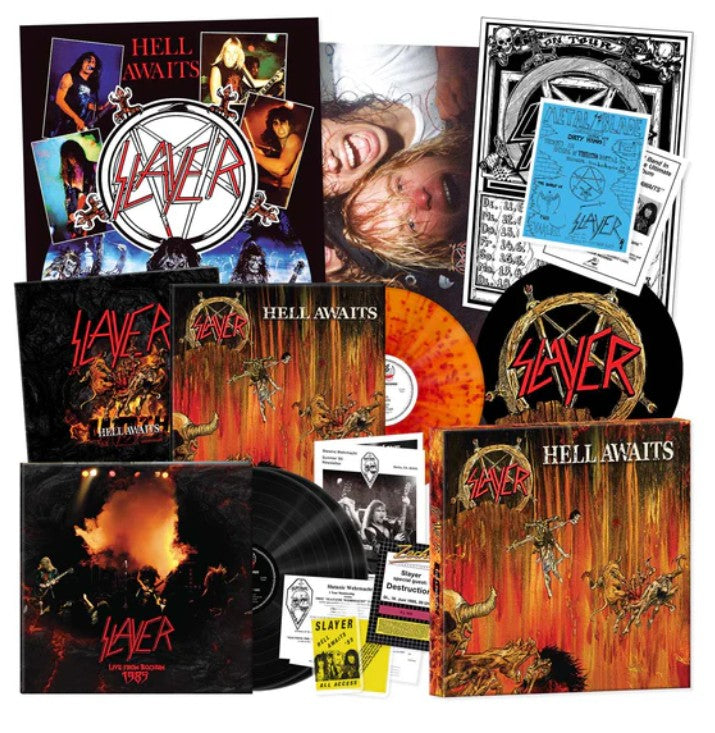 Slayer スラッシュメタル LP AWAITS\" \"HELL SLAYER ‎– 9795 RR – Records Roadrunner 1985 LP Awaits Hell 洋楽