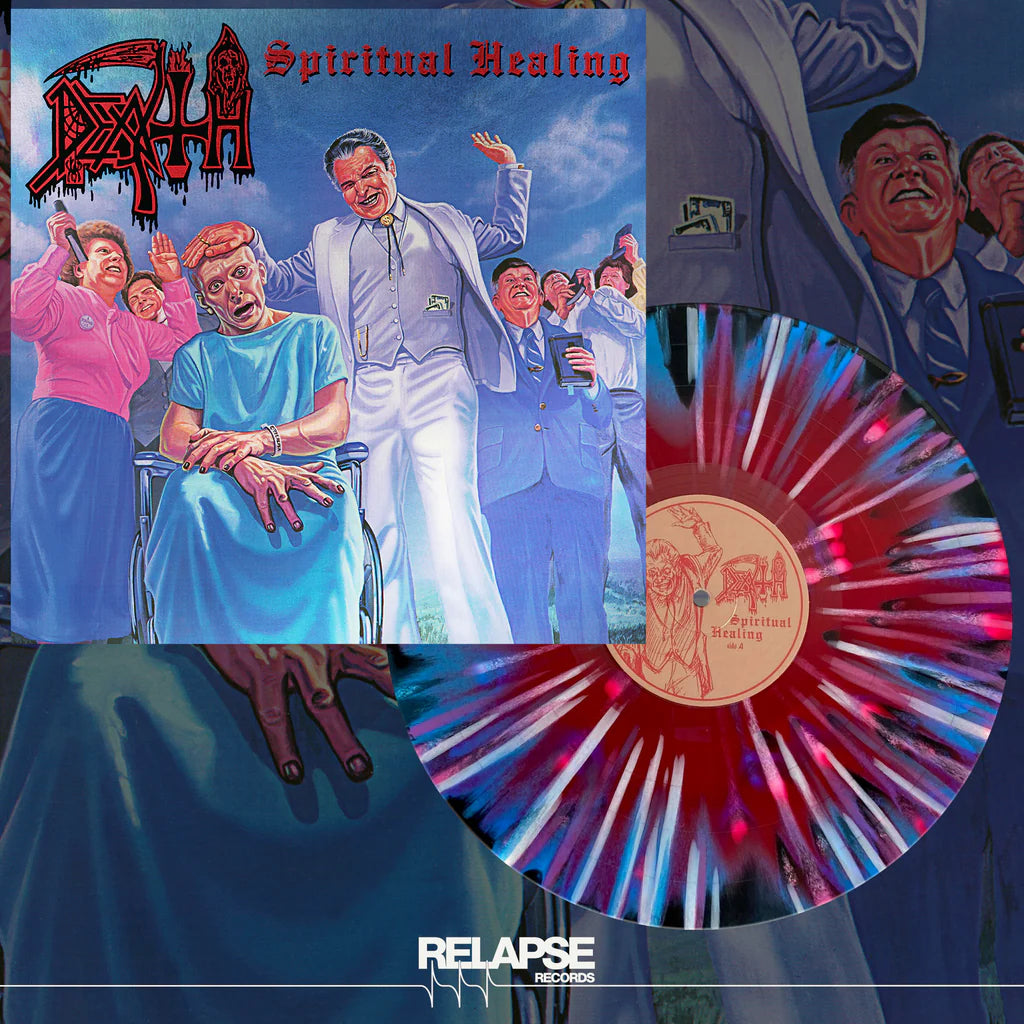 Death - Spiritual Healing [LP] (Red, Cyan Blue & Black Tri Color Merge with Splatter Vinyl, download, reissue)