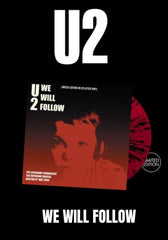 U2 - We Will Follow [LP]  Limited Hand-Numbered Red & Black Splatter Colored Vinyl (import)