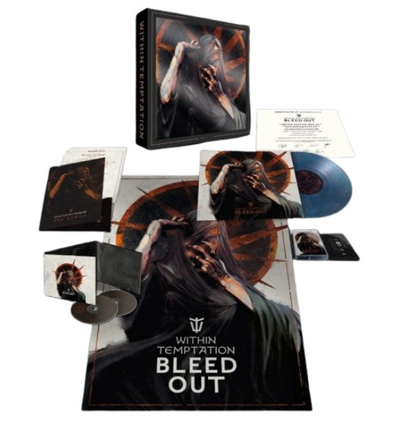 Within Temptation - Bleed Out [LP+2CD+Cassette Box] (Translucent Blue & Red 180 Gram Audiophile Vinyl, 3D Lenticular Cover, lyric folder, poster flag, numbered certificate, limited to 3000)