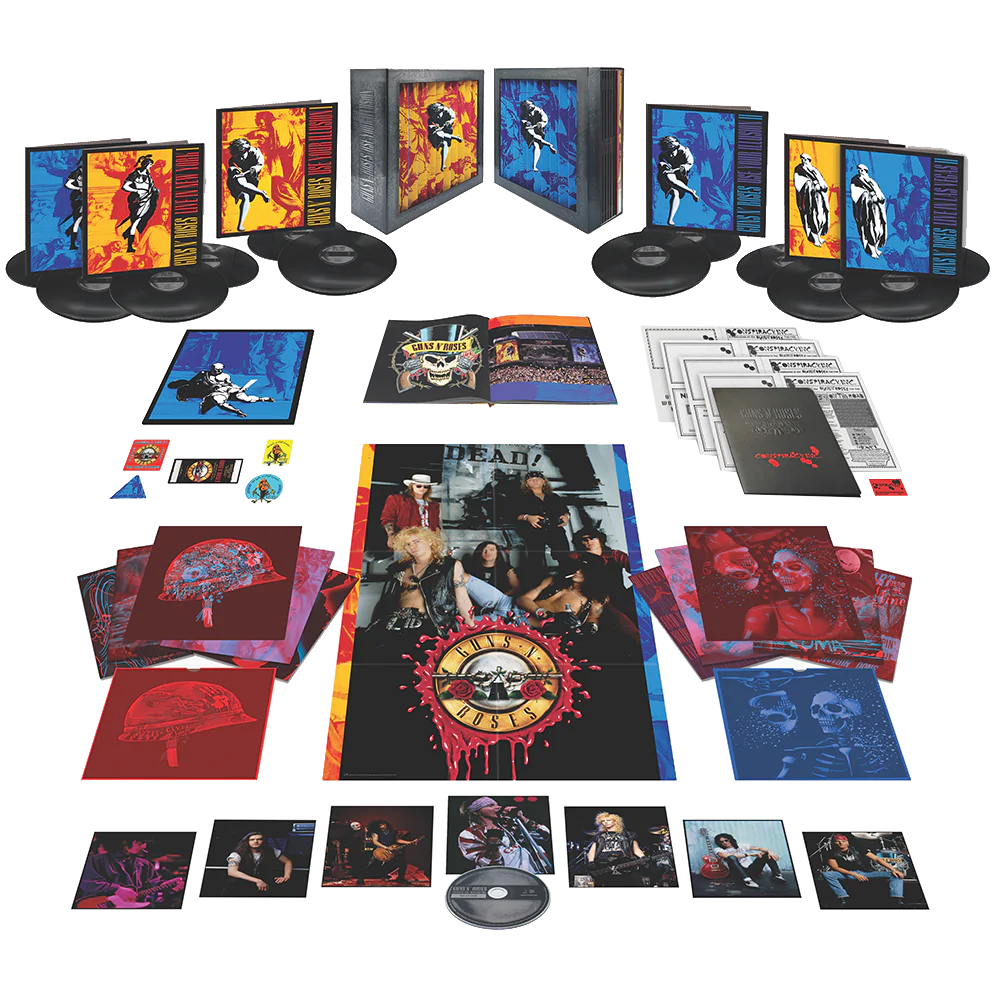 Guns N' Roses - Use Your Illusion [12LP+BluRay] (180 Gram, Super Deluxe Edition, 63 previously unreleased tracks, hardcover book, replica fan club kit, 10 lithos, 4 backstage passes, and more) ** COMING SOON **