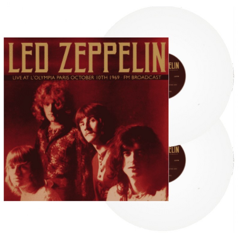 Led Zeppelin - Live At L'Olympia Paris October 10th 1969 FM Broadcast [2LP] Limited White Colored Vinyl, import only release