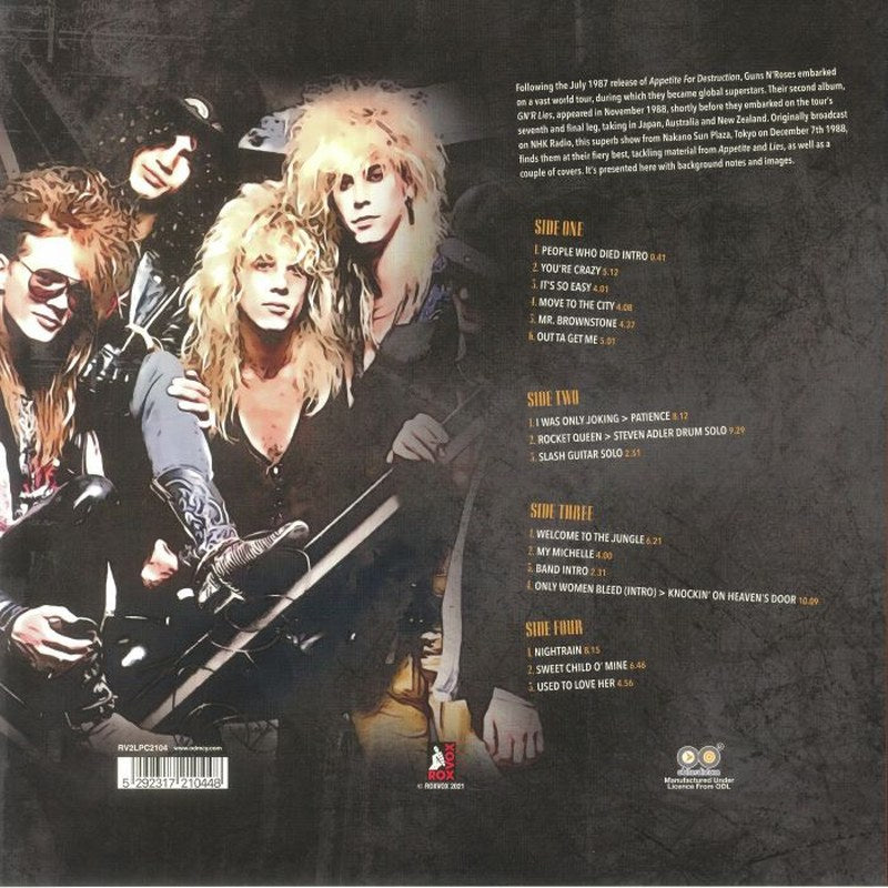 Guns N' Roses- Live In Japan 1988 [2LP] Limited 180gram Orange vinyl,  gatefold (import only)