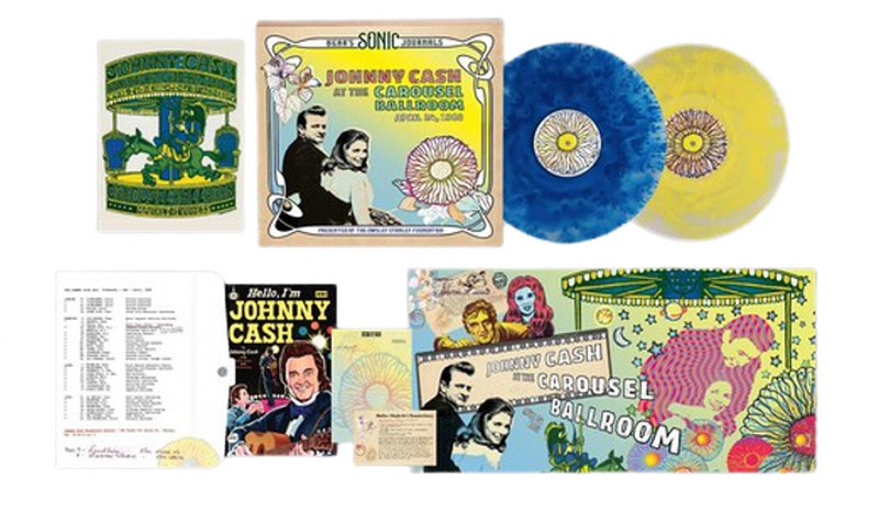 Johnny Cash - Bear's Sonic Journals: Johnny Cash, At the Carousel Ballroom, April 24, 1968 [2LP] (1 Cloudy Yellow, 1 Cloudy Blue Vinyl, original concert poster, gatefold, comic book, limited)