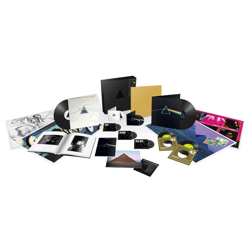 Pink Floyd - The Dark Side Of The Moon: 50 Years [2LP+2CD+2x7''+2xBluRay+DVD+BOOK] (50th Anniversary Deluxe Box Set, 180 gram, 2023 remastered, music book, posters, stickers)