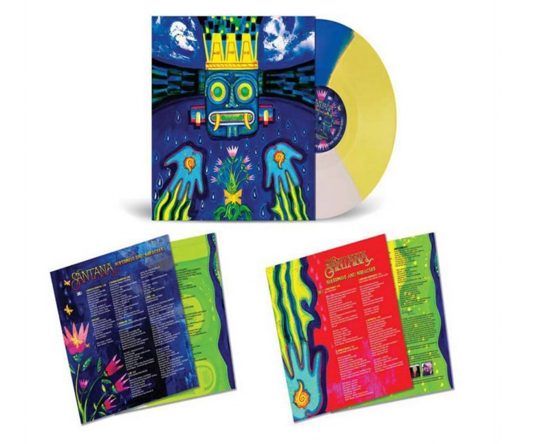 Santana - Blessings And Miracles [2LP] Limited White, Blue + Yellow Tri-Color Vinyl