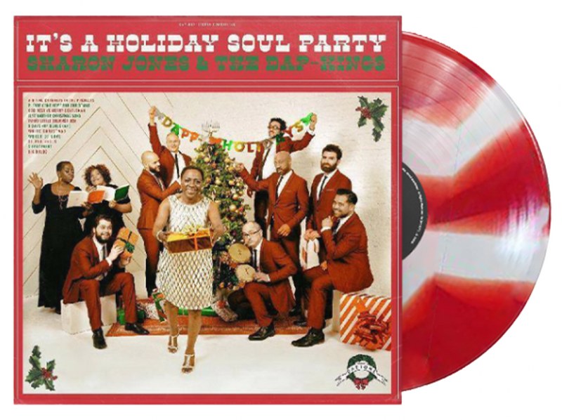 Sharon Jones & The Dap-Kings - It's A Holiday Soul Party [LP] (Candy Cane Color Vinyl, Alternate Red Cover, download)